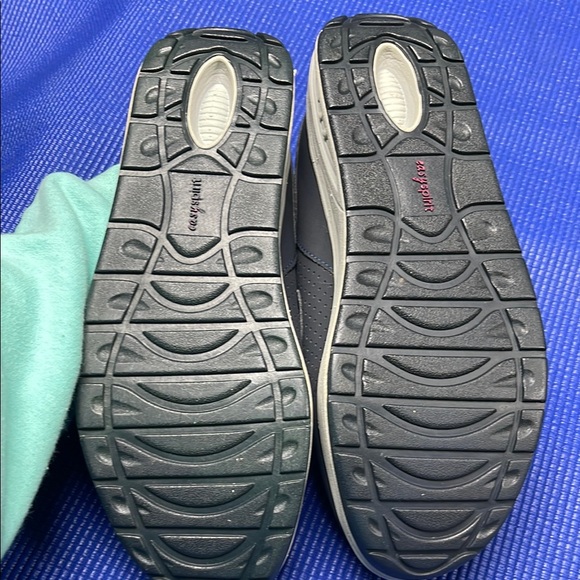 Easy Spirit Navy Blue Platform Slip-Ons with Velcro Strap - Picture 2 of 5